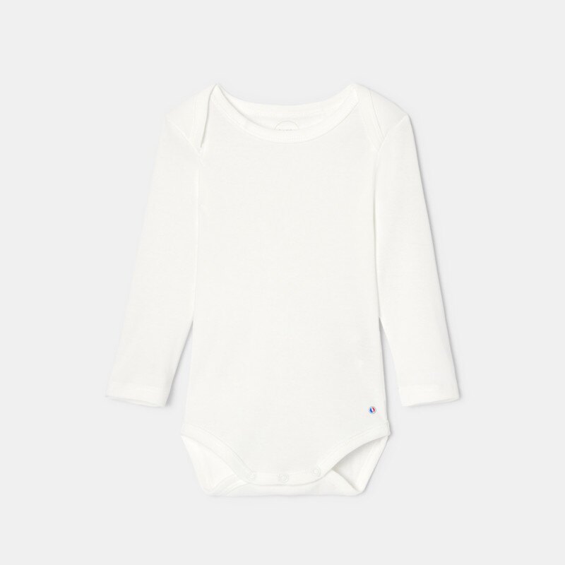 Lot de 2 bodies à manches longues en coton blanc mixte Absorba Blanc