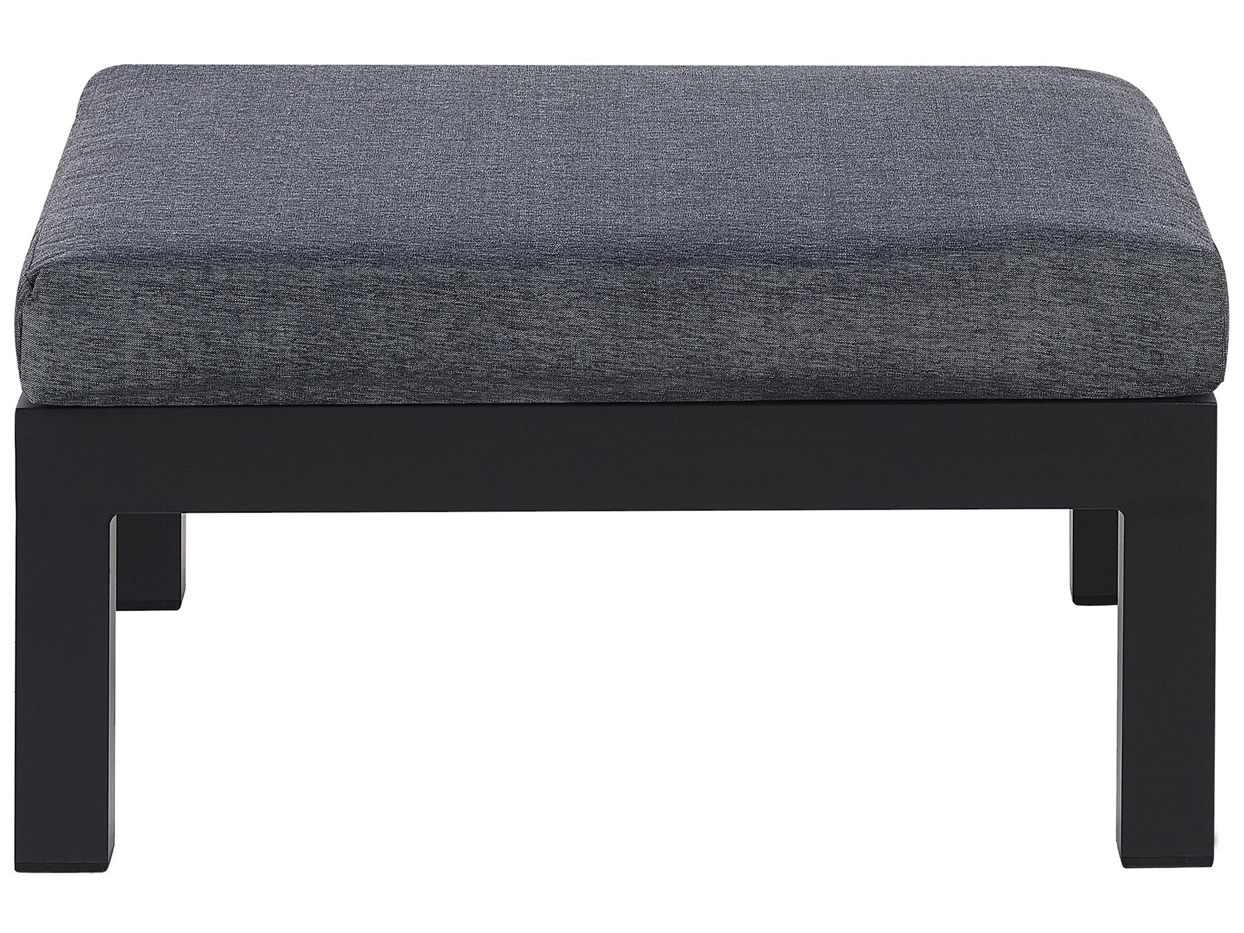 Tuin hoekloungeset met tafel 5-zits MESSINA linkszijdig Metaal Zwart