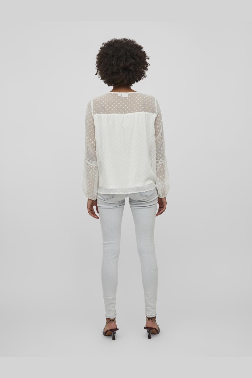 Vila Viedee L/S Top 4061948 snow white