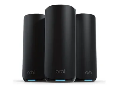 NETGEAR Orbi 870 Series RBE873 - Wi-Fi-system - (router, 2 extendere) - op til 9000 sq.ft - mesh 10GbE, 2.5GbE, Wi-Fi 7 Multi-Band
