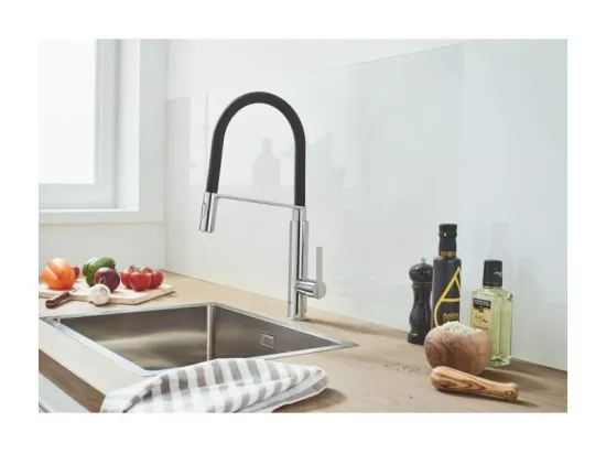 Robinet de cuisine avec douchette GROHE Feel Quickfix chromé