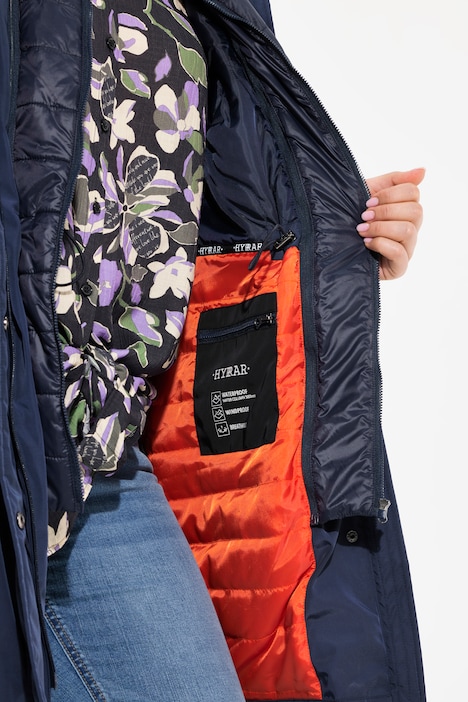 HYPRAR Performance-Parka, Stehkragen, Kapuze, recycelt
