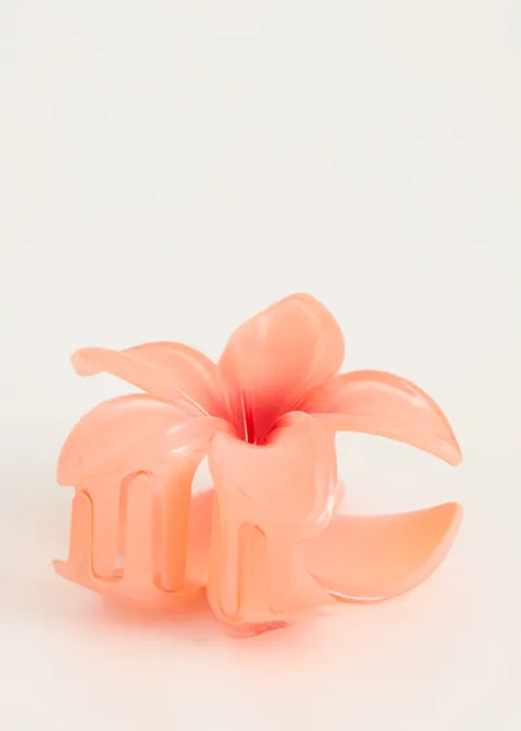 Haarclip bloem rood (PEACH)