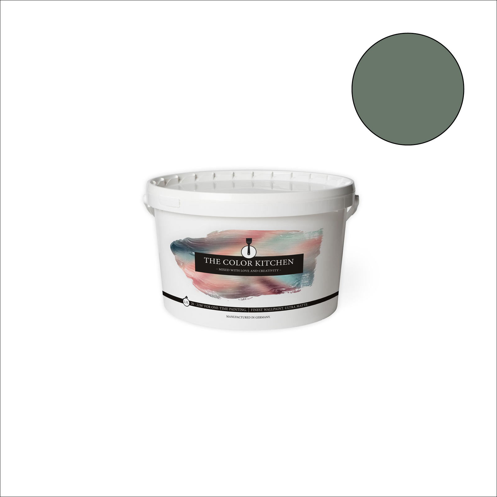 The Color Kitchen Wandfarbe Ritzy Rosemary - grün matt - 2,5 Liter
