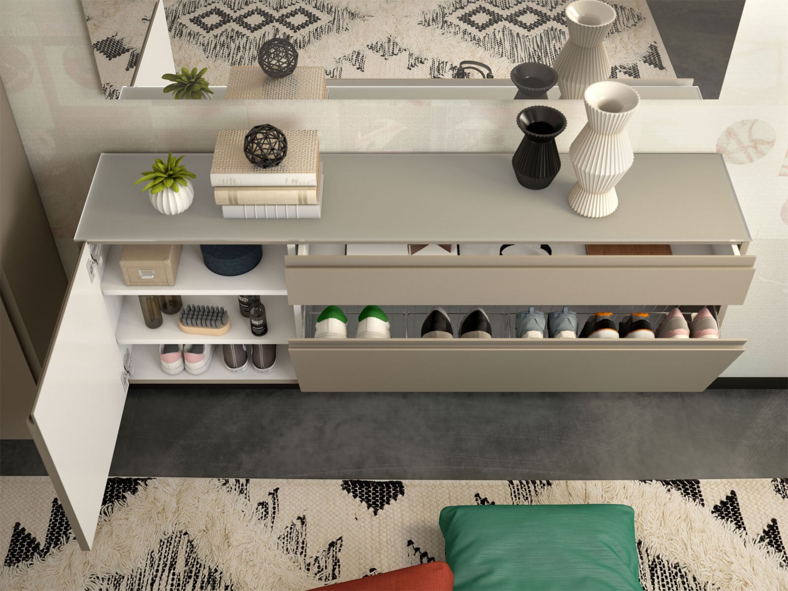 HAUKE HENDRIKS Schuhschrank GARDASEE taupe