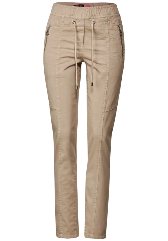 Casual Fit Hose mit Stretch - authentic beige
