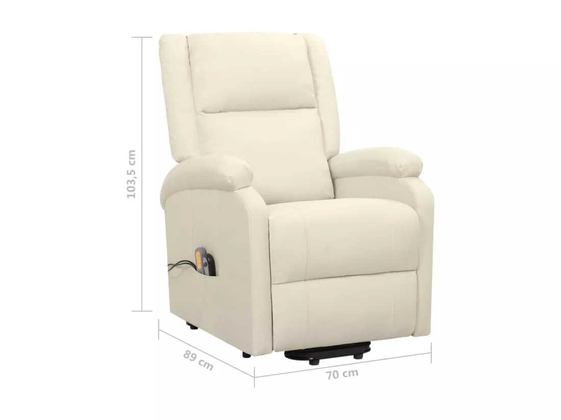 Prolenta Premium - Fauteuil de massage Crème Tissu