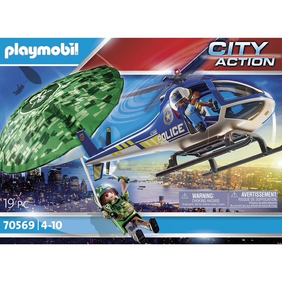 Hélicoptère de police et parachutiste Playmobil City Action 70569