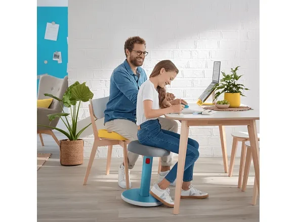 Leitz Ergo Cosy Active Sidde-stå balancestol 2-i-1 varm gul - højdejustering 46-79 cm