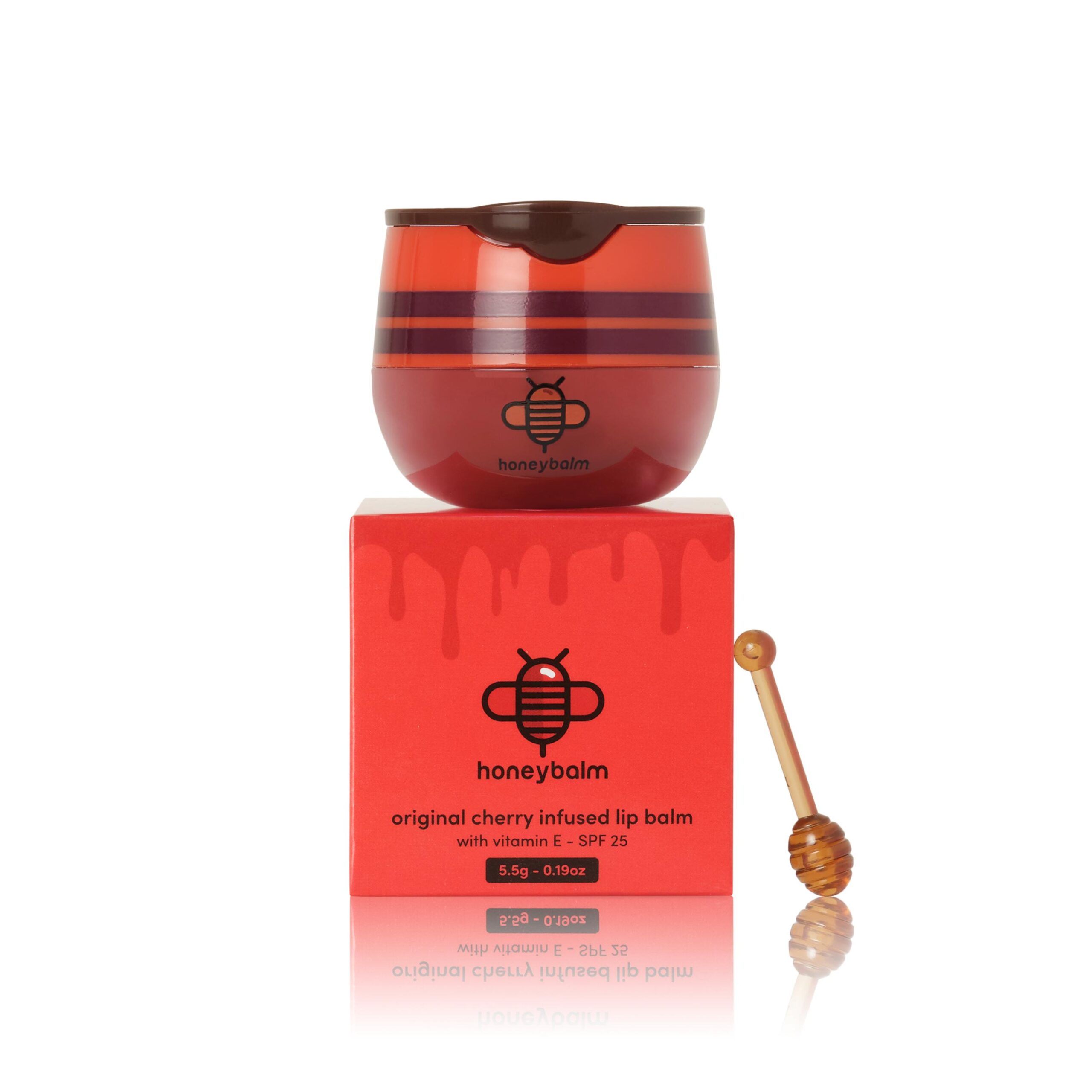 Honeybalm Lippenbalsem Cherry + SPF25 (1 stuk)