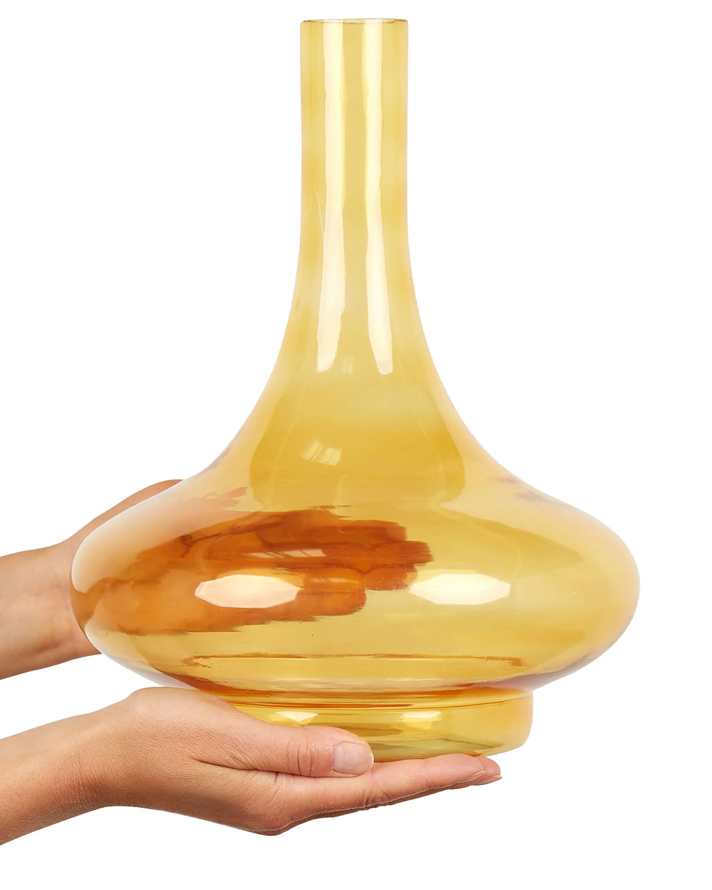 Decoratieve vaas PANEER Glas 30 cm Geel