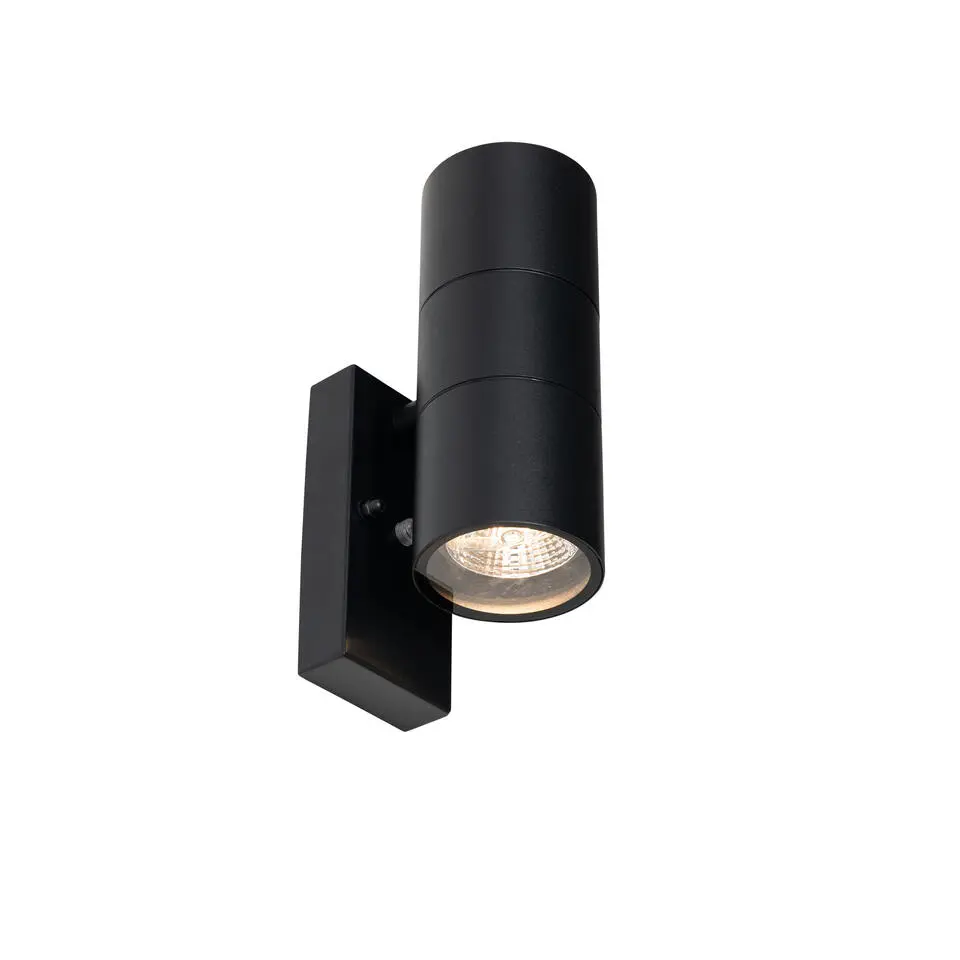 Qazqa buitenlampen met sensor duo zwart gu10