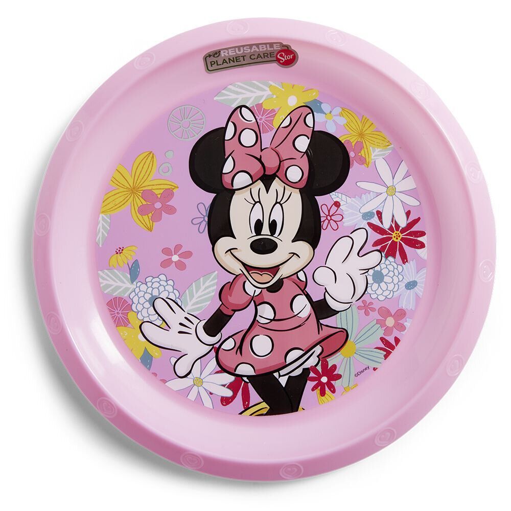 Assiette plate enfant Minnie Mouse plastique Ø21cm