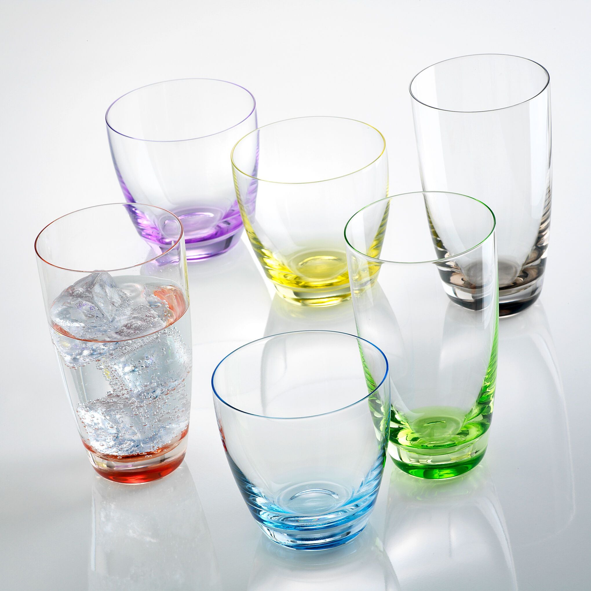 SE-VIVA COLORI WASSGERGLAS 6ER-SET 350ML - Multicolor / H: 13.2 cm