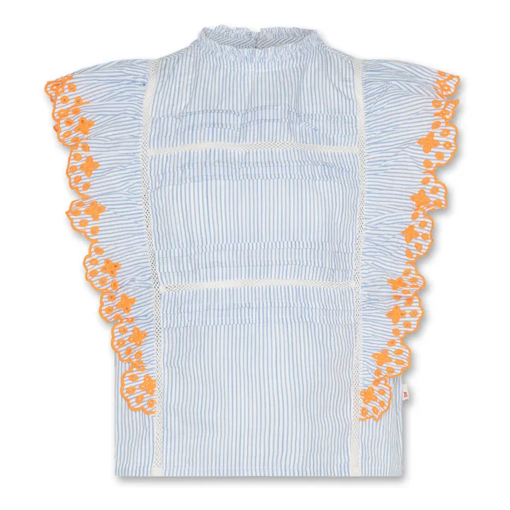 AO76 Blouse Dania Rayée | Bleu