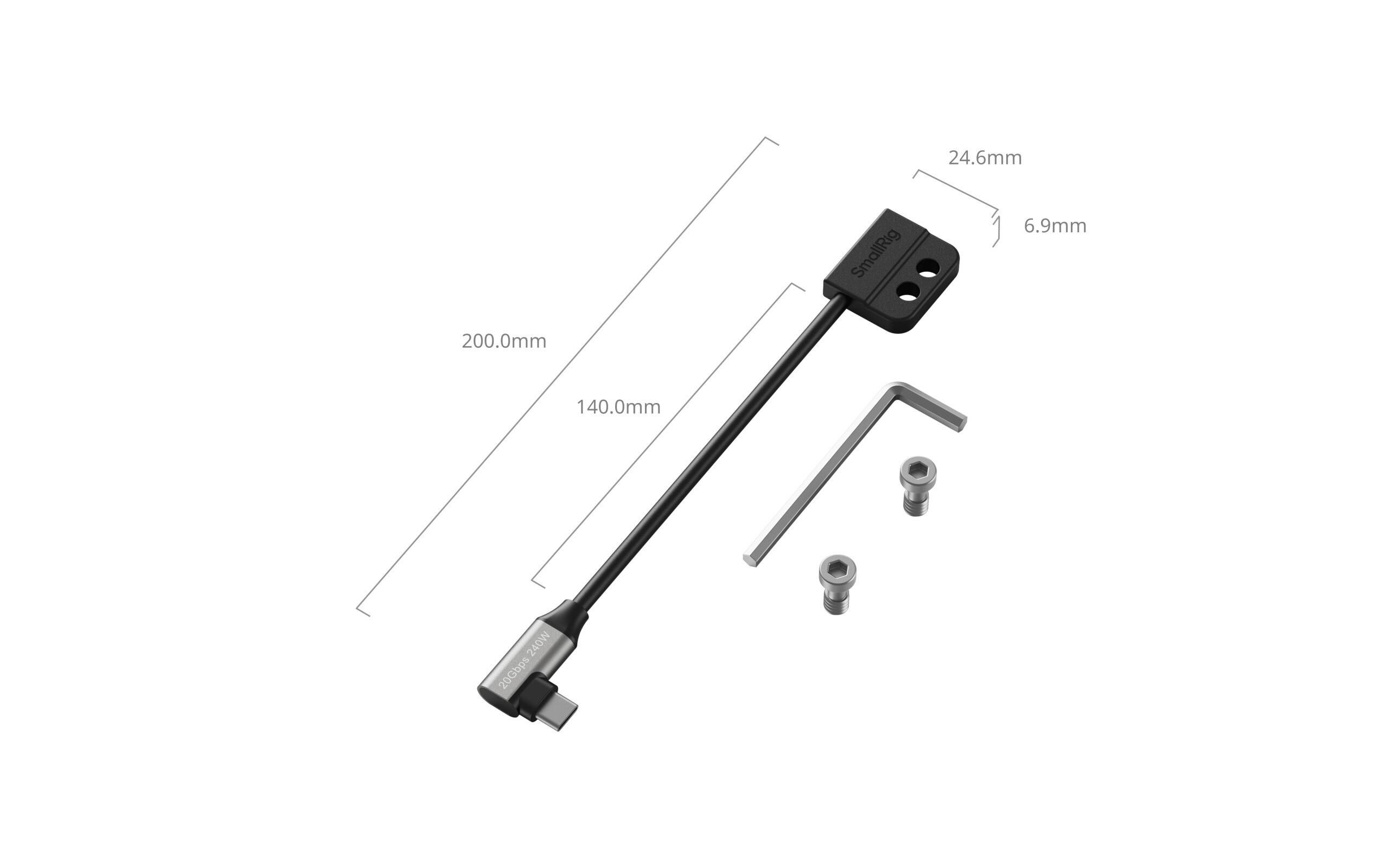 USB-C-Datenkabel (Stecker auf Buchse)Kompatibel mit Käfigen/L-förmigen Montageplatten zur Neupositionierung des USB-C-Anschlusses