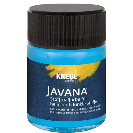 KREUL Javana Stoffmalfarbe für helle und dunkle Stoffe Hellblau 50 ml