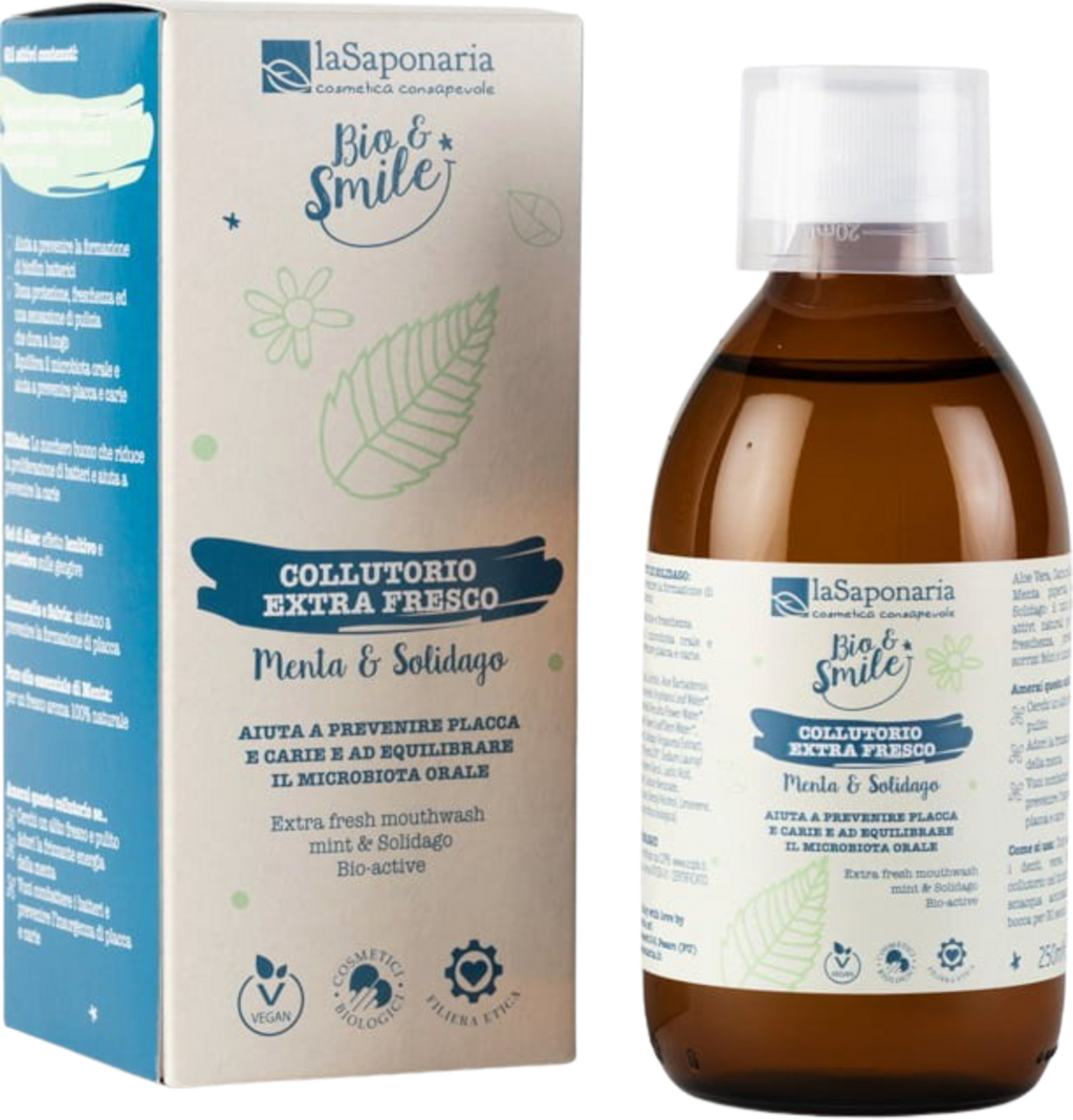 La Saponaria  Extra-frisches Mundwasser Minze & Goldrute, 250 ml