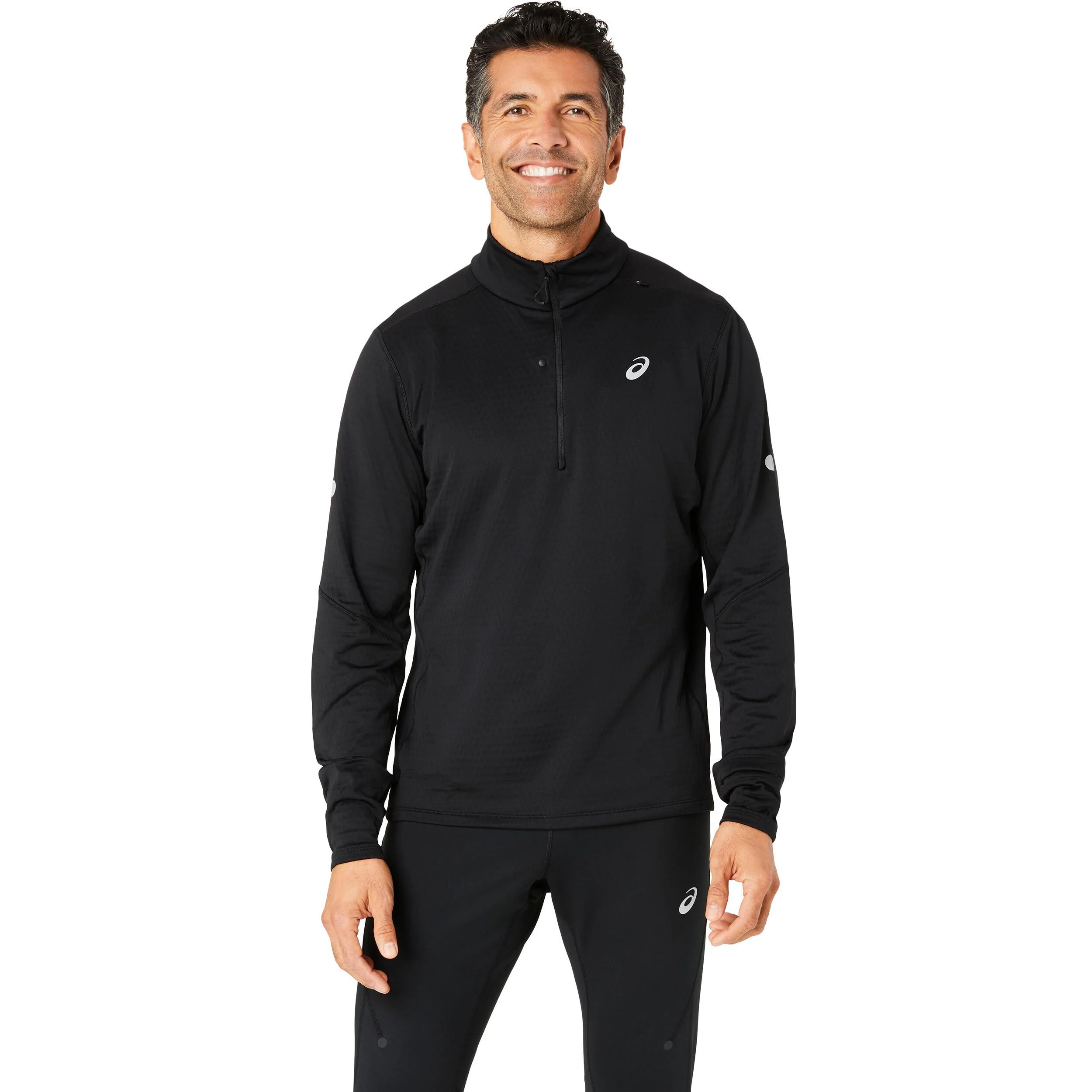 ASICS Road Winter 1/2 Zip Maillot De Course Hommes - Noir