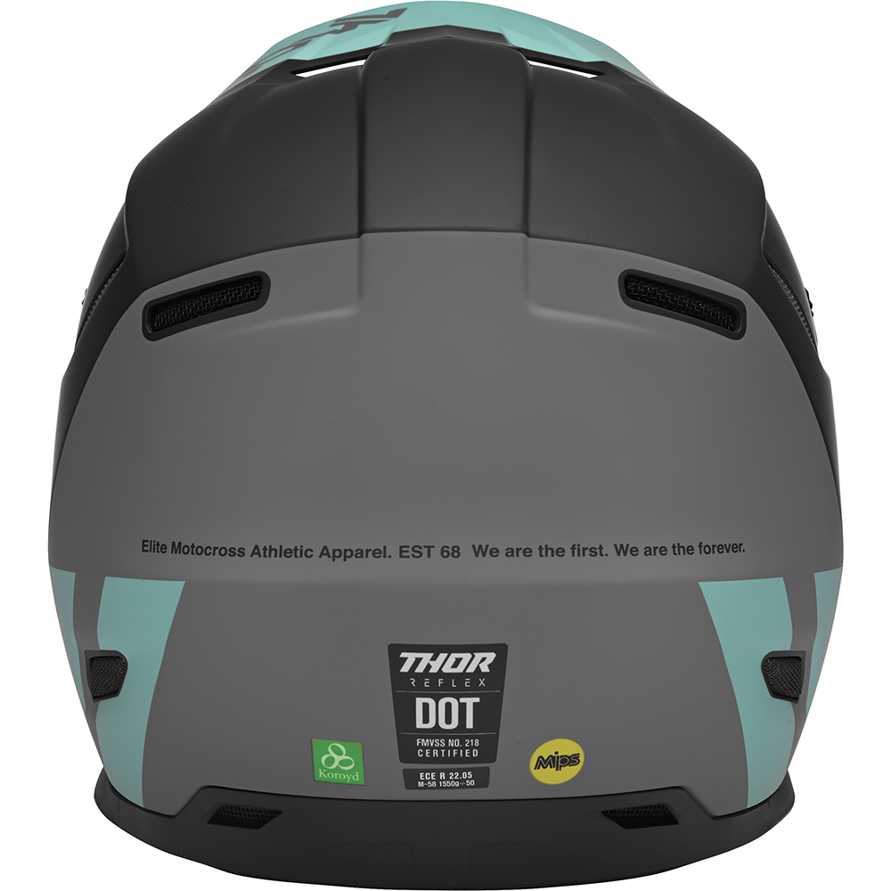 Thor Motocross - Casque Reflex Cube Noir Mat / Mint
