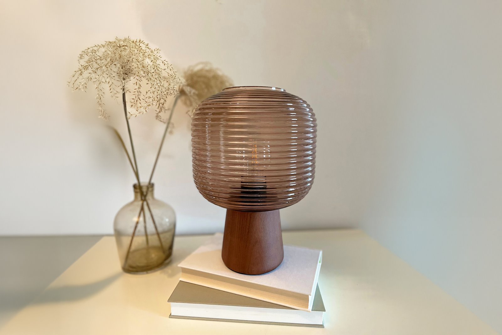 Aura bordlampe brunbeis/brun E27