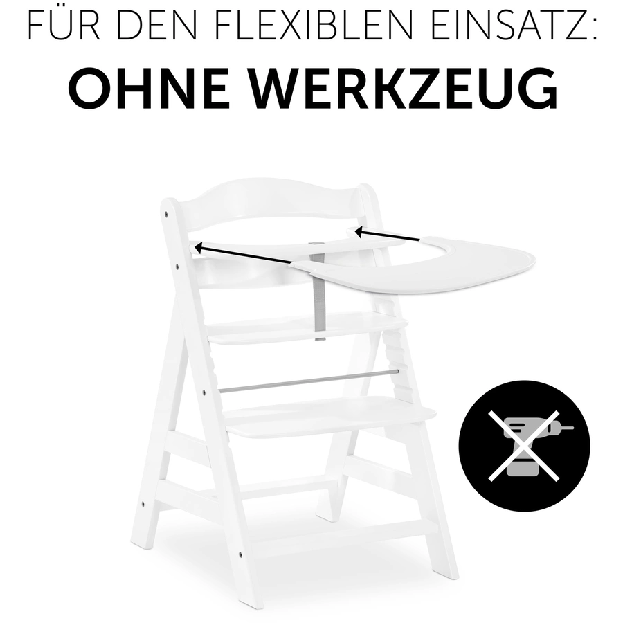 hauck Alpha Esstisch Click Tray White