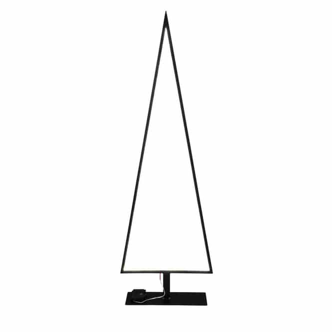 Standdeko mit LED - Tannenbaum - schwarz - ca. 40 x 12 x 120 cm