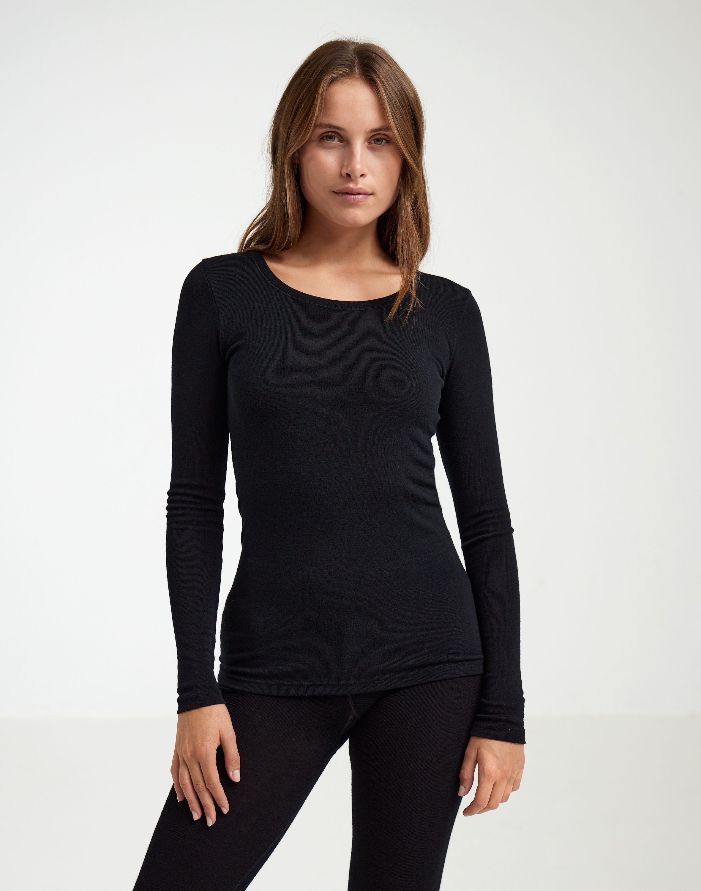 Shirt van merinowol voor dames in Natuur