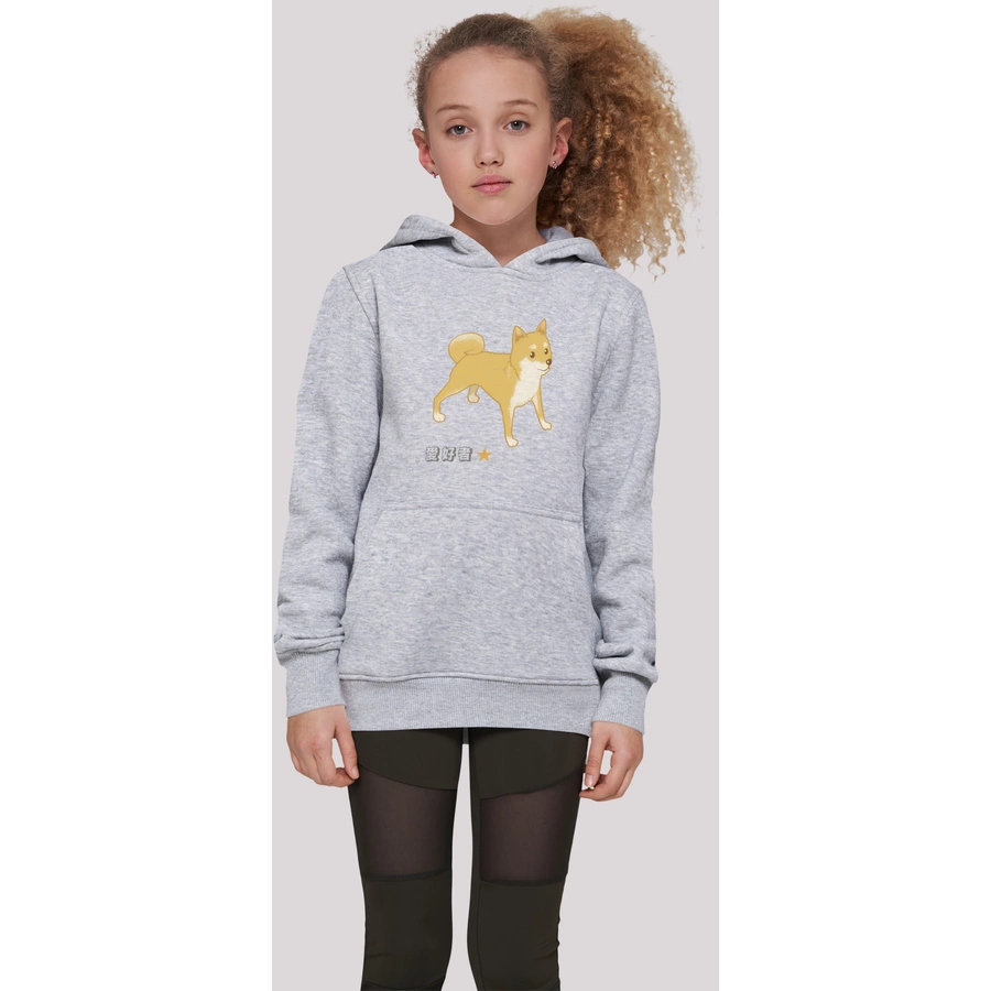 F4NT4STIC Hoodie Shiba Inu Hund heather grey