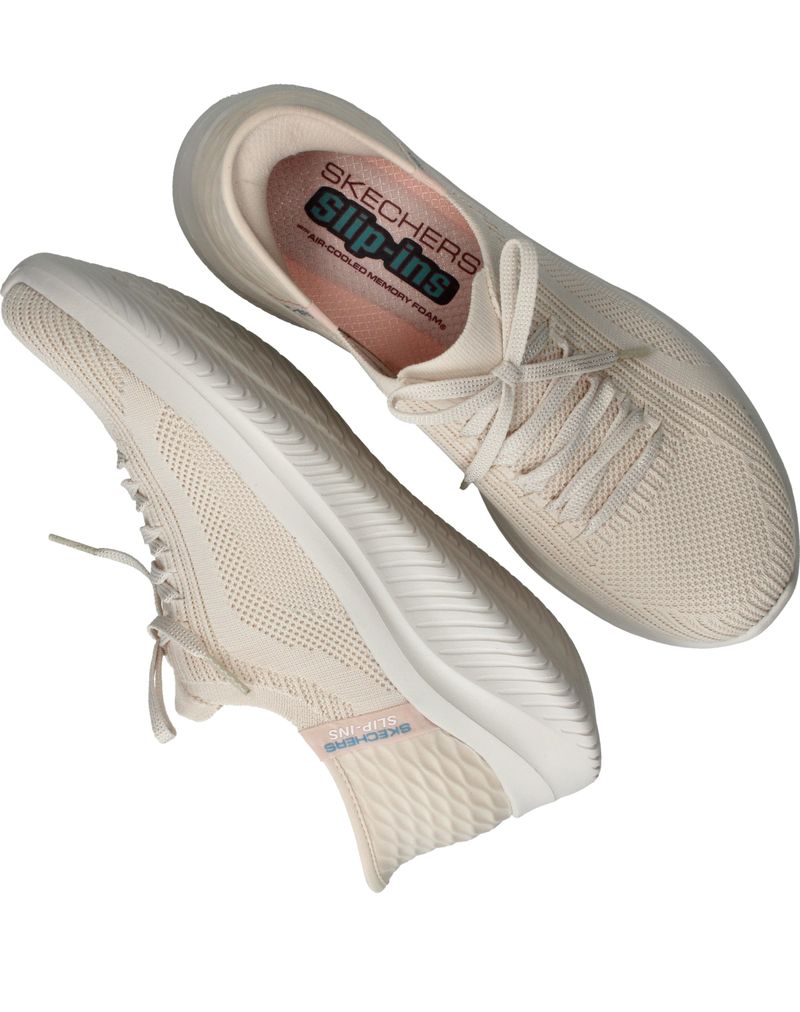 Skechers Hands Free Slip-Ins Ultra Flex 3.0 Brilliant Path Instappers Beige Dames