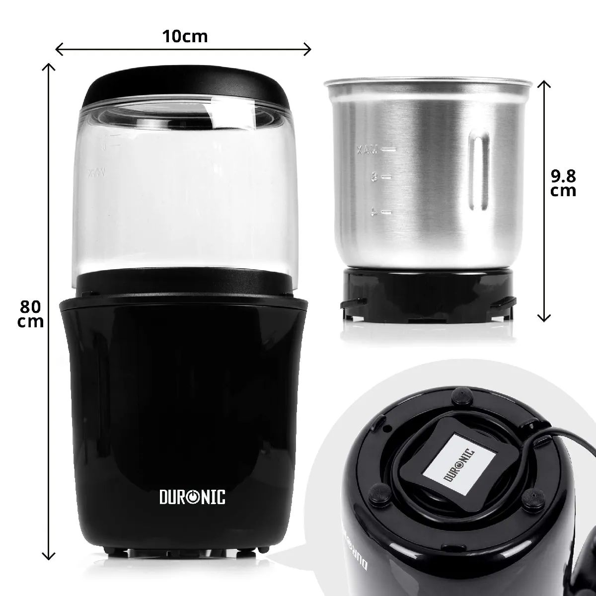 Duronic CG250 Moulin à café - 250W