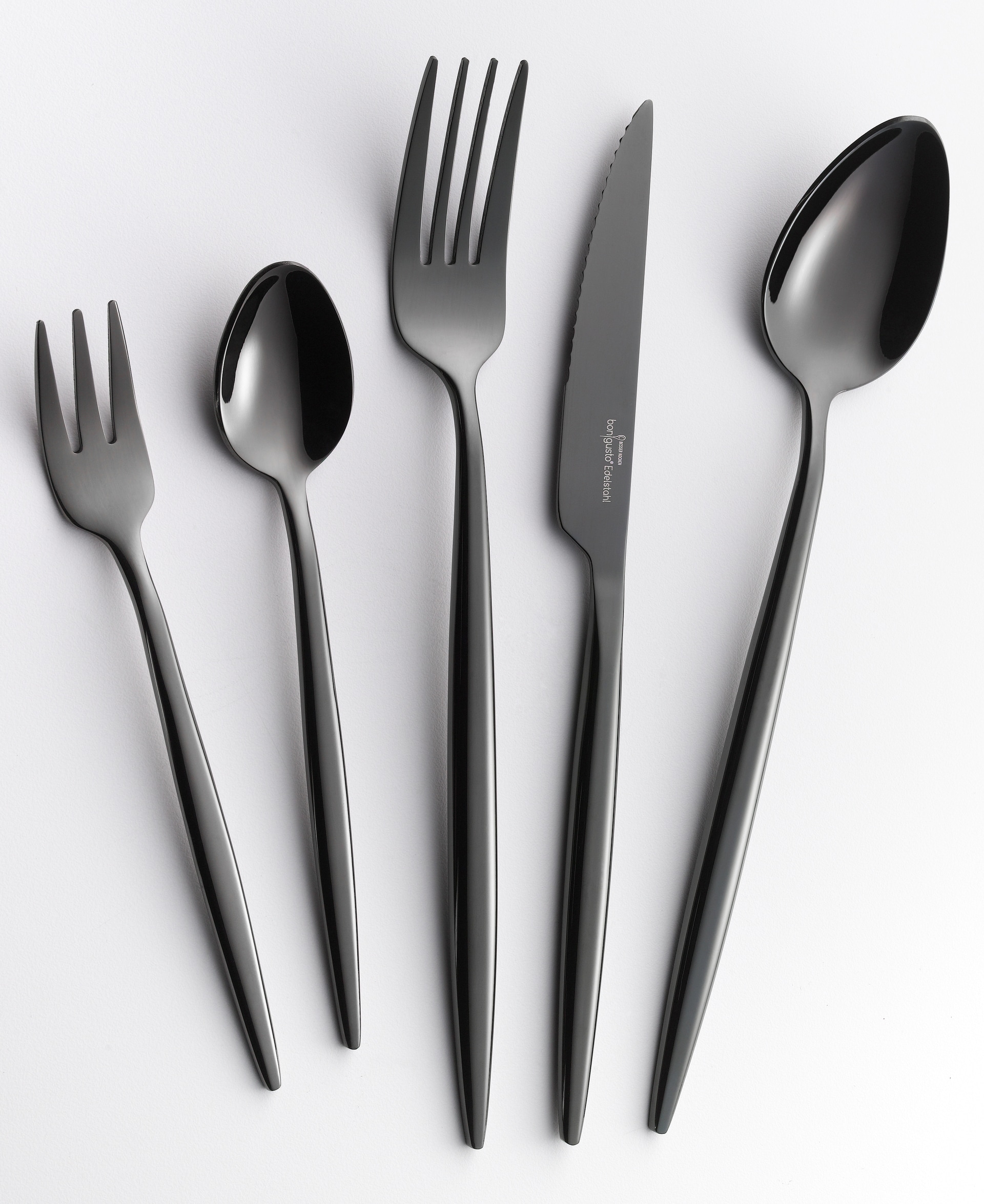 bongusto Besteck-Set LISSABON 30-teilig Edelstahl schwarz