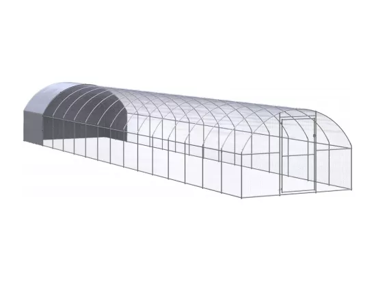 Poulailler d'extérieur 3x16x2 m Acier galvanisé