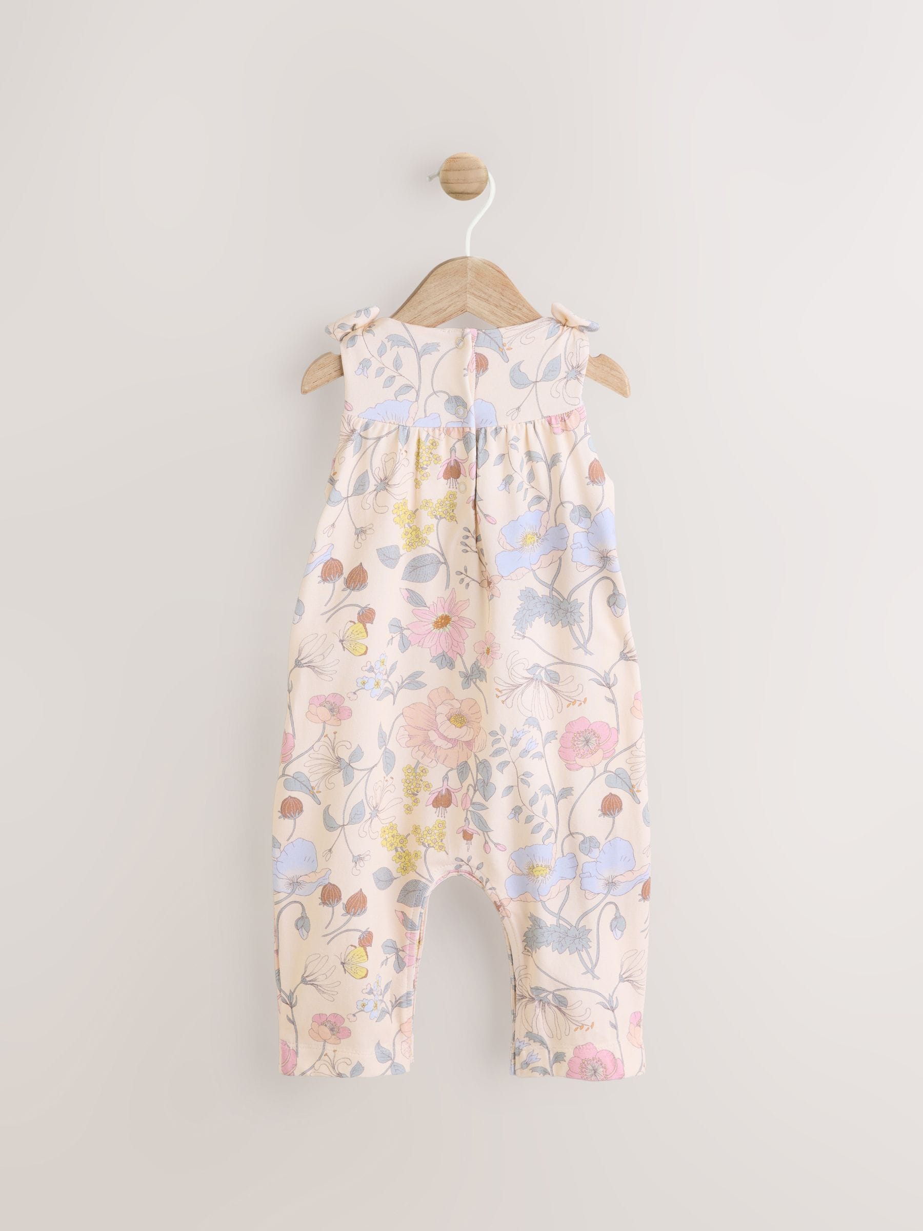 Roze bloemen - Babyromper met lange pijpen (0 mnd - 3 jr)