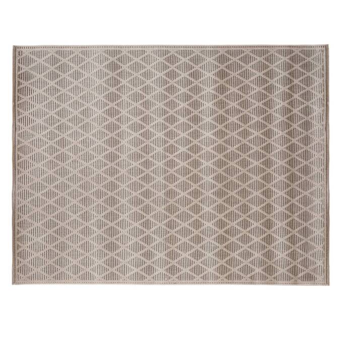 Tapis d'extérieur et d'intérieur GRAY Motifs losange Gris