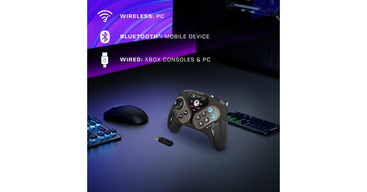 Turtle BeachStealth Pivot draadloze slimme controller   (Zwart, 2,4 GHz / Bluetooth / USB, Pc, Xbox, Android)
