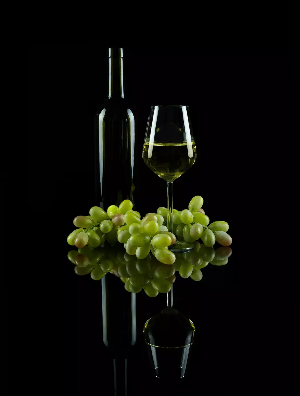 Glasbild 30 x 40 cm White Wine III