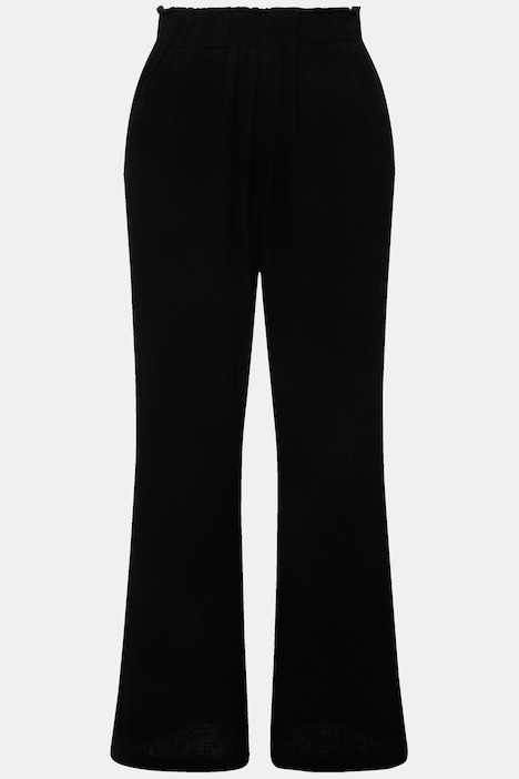 Hose, wide Legs, Musselin, Elastikbund