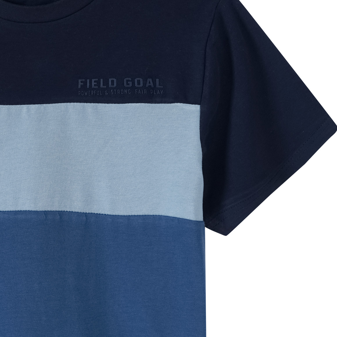Yigga Jungen T-Shirt mit Farbteilern dunkelblau / hellblau