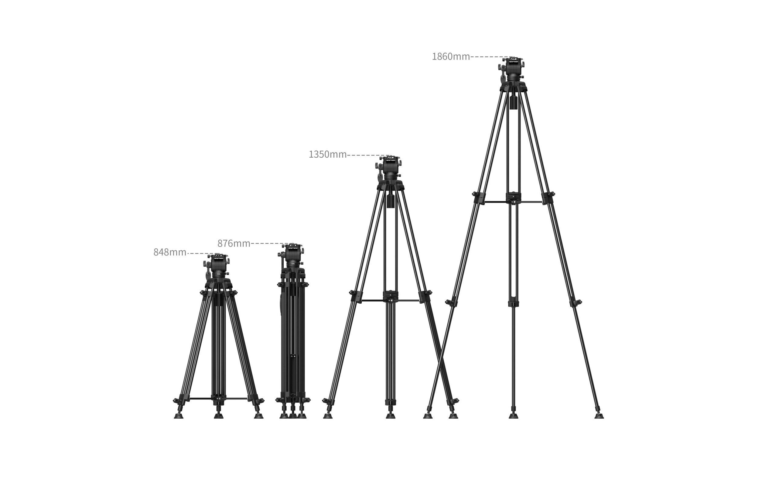 AD14 Heavy-Duty Aluminum Alloy Tripod<br>Entwickelt für die Videografie, kombiniert mit Tragbarkeit und robuster Leistung