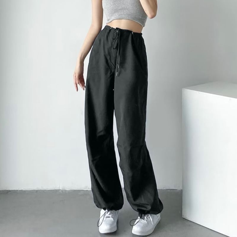 Alfie - Hoge taille effen harembroek