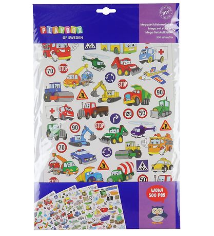 Playbox Stickers - 500 st. Fahrzeuge/Boote/Tier/m. m.
