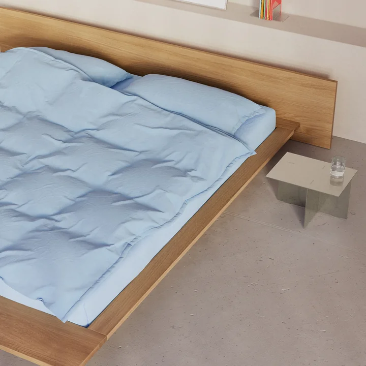OUT Objekte unserer Tage - Faro Bett Large, 180 x 200 cm, Eiche massiv gewachst
