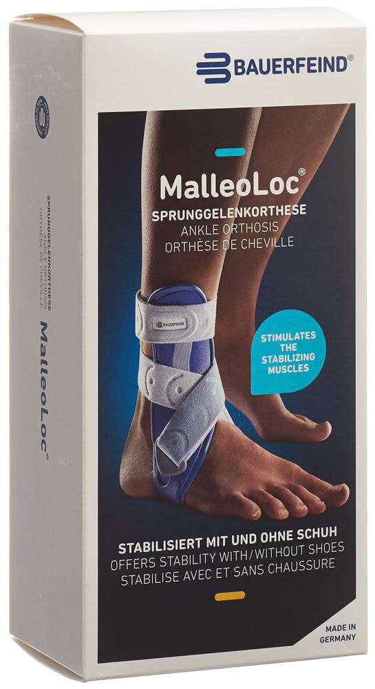 Bauerfeind MalleoLoc Stabilorthese Gr2 rechts titan 1 Stk