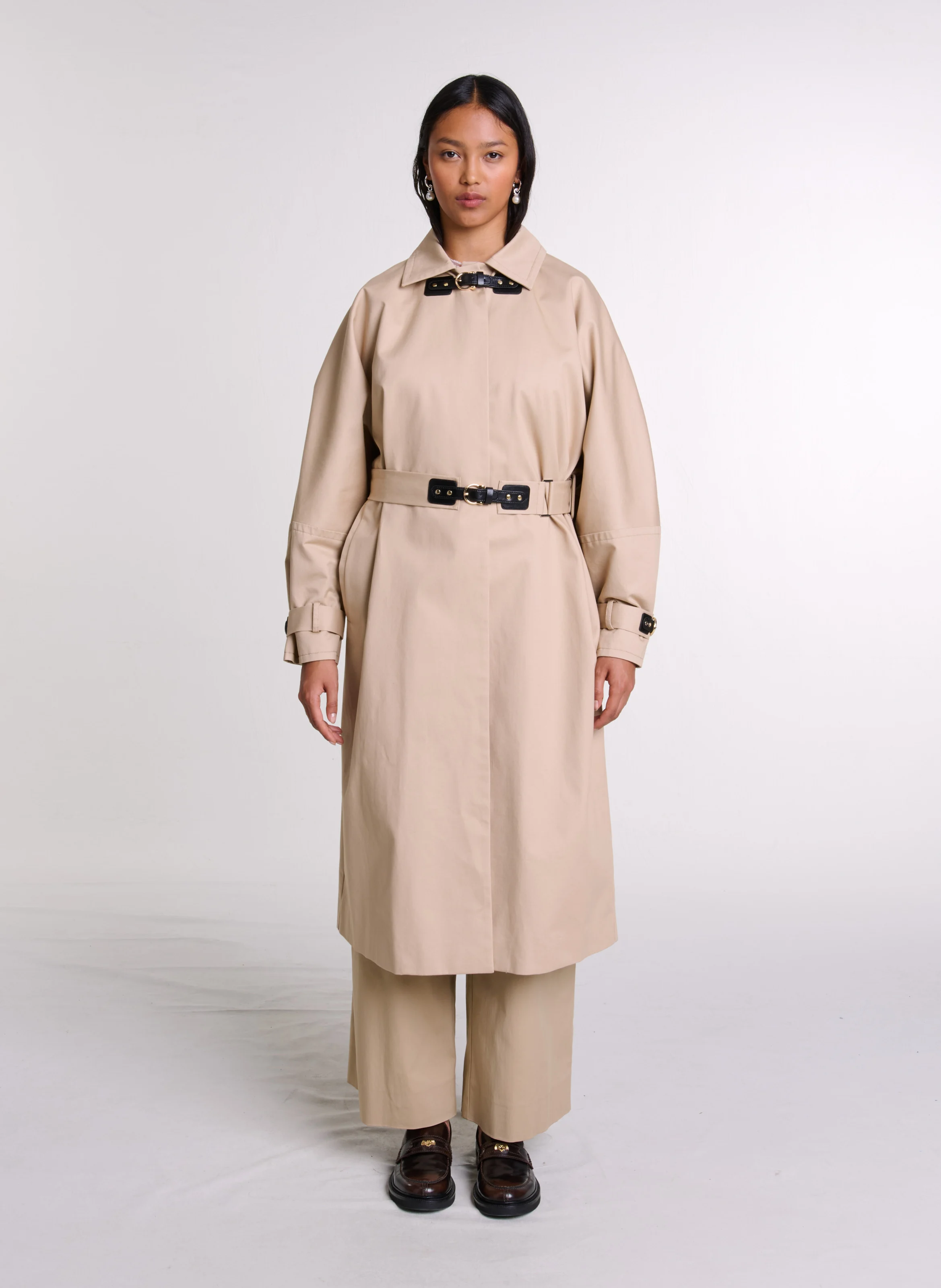 Trench oversize en coton | Beige