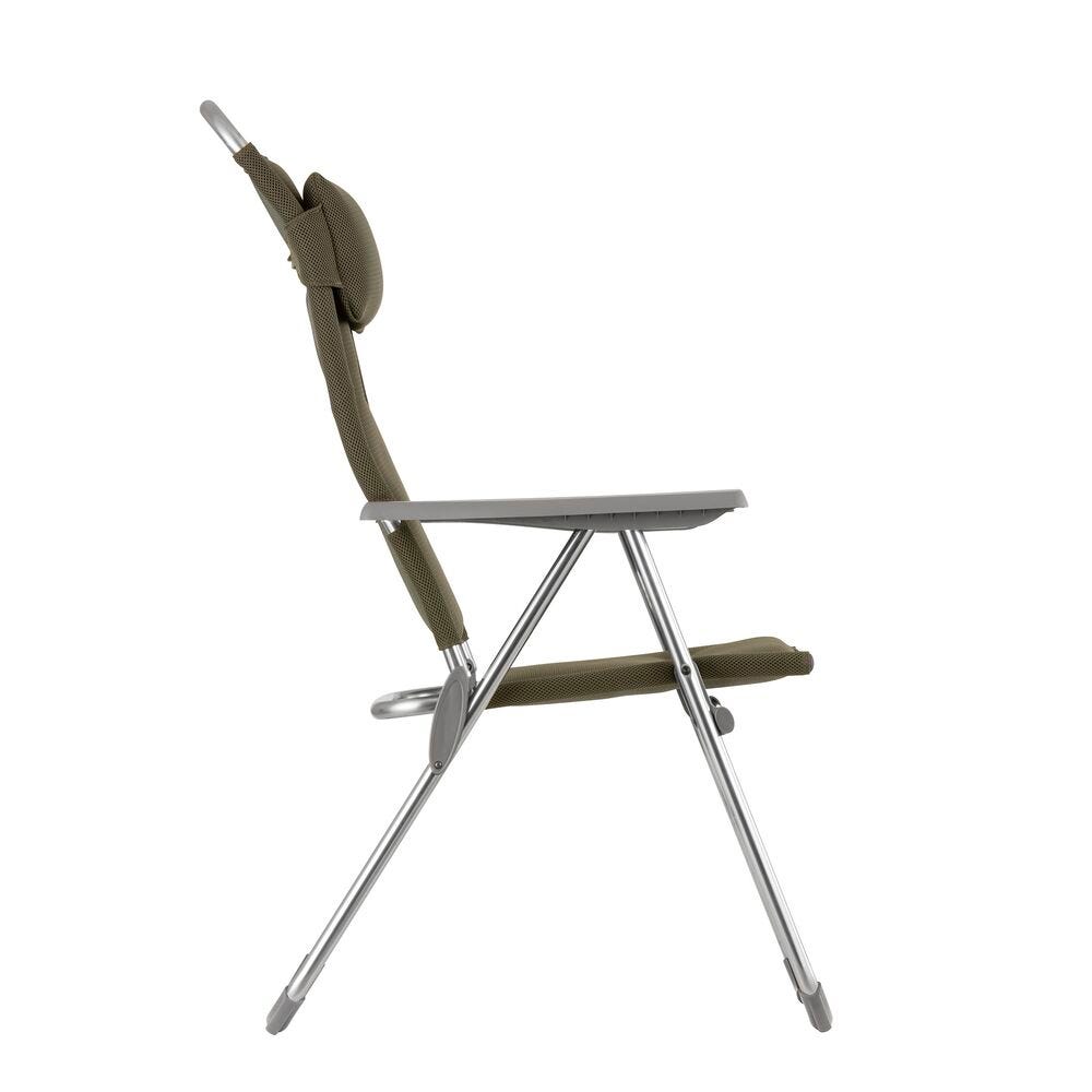 Gepolsterter Mehrpositions-Campingsessel Alu Cham XL AirComfort® Braun Taupe