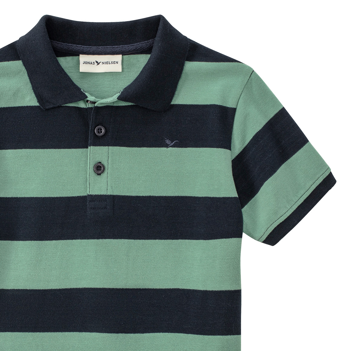 Jonas Nielsen Jungen Poloshirt mit Streifen mintgrün / dunkelblau