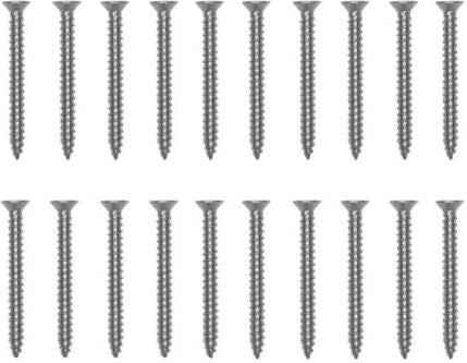 Platinum Sun & Shade bevestigingsschroeven zilver 2 x 10 x 18,5 cm 20 stuks