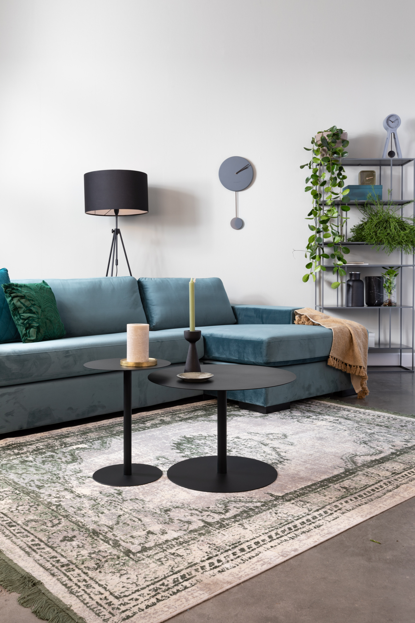 Vloerlamp Lesley zwart