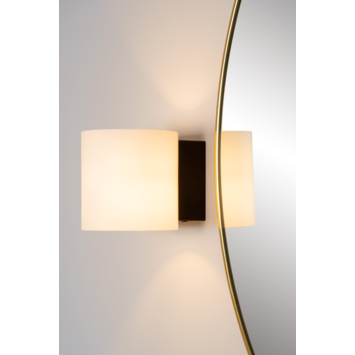 Lucide badkamer wandlamp Jelte IP44 zwart